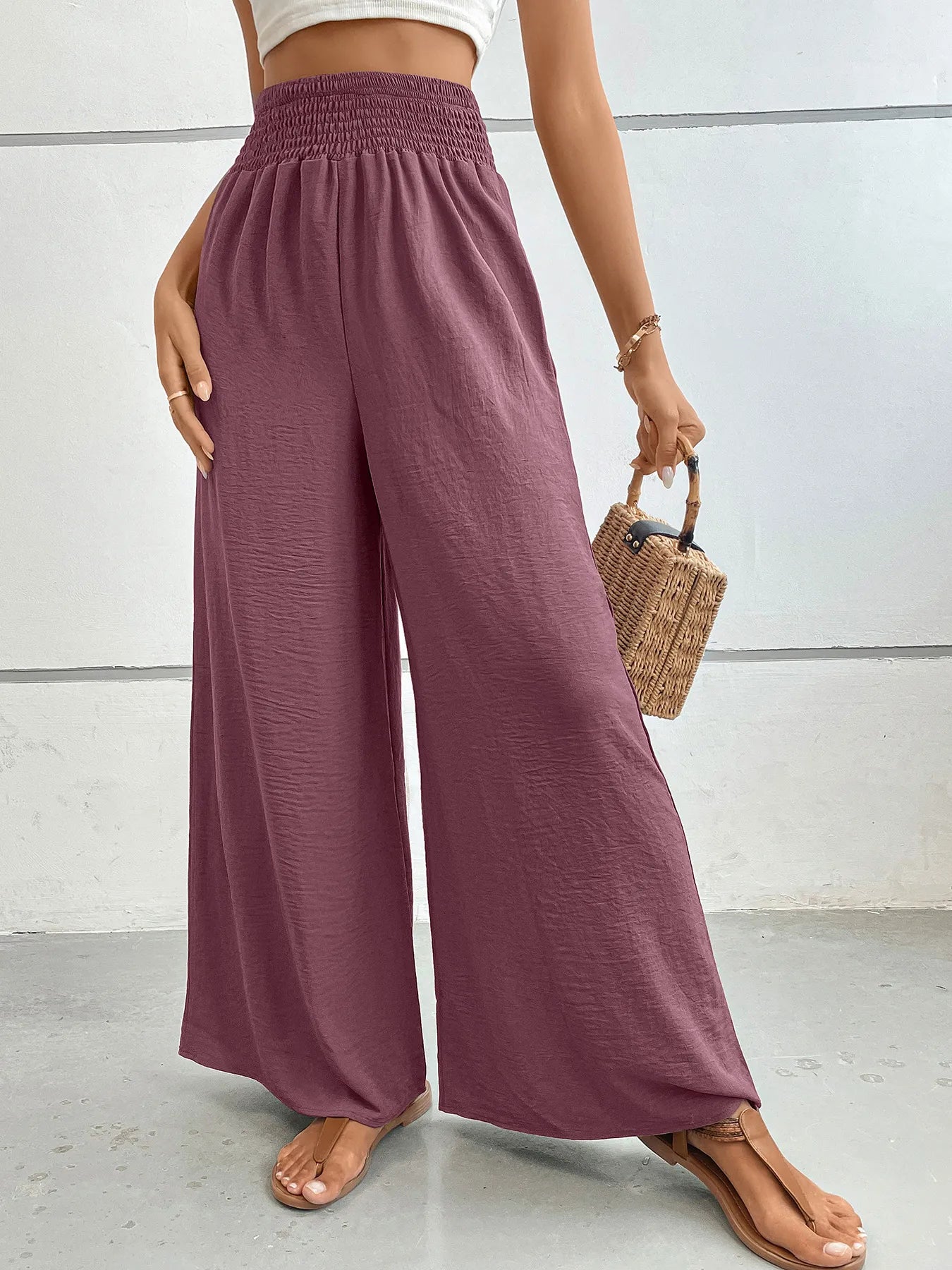 High-Waisted Wide Leg Pants | Trousers Pants from PHUNKYN