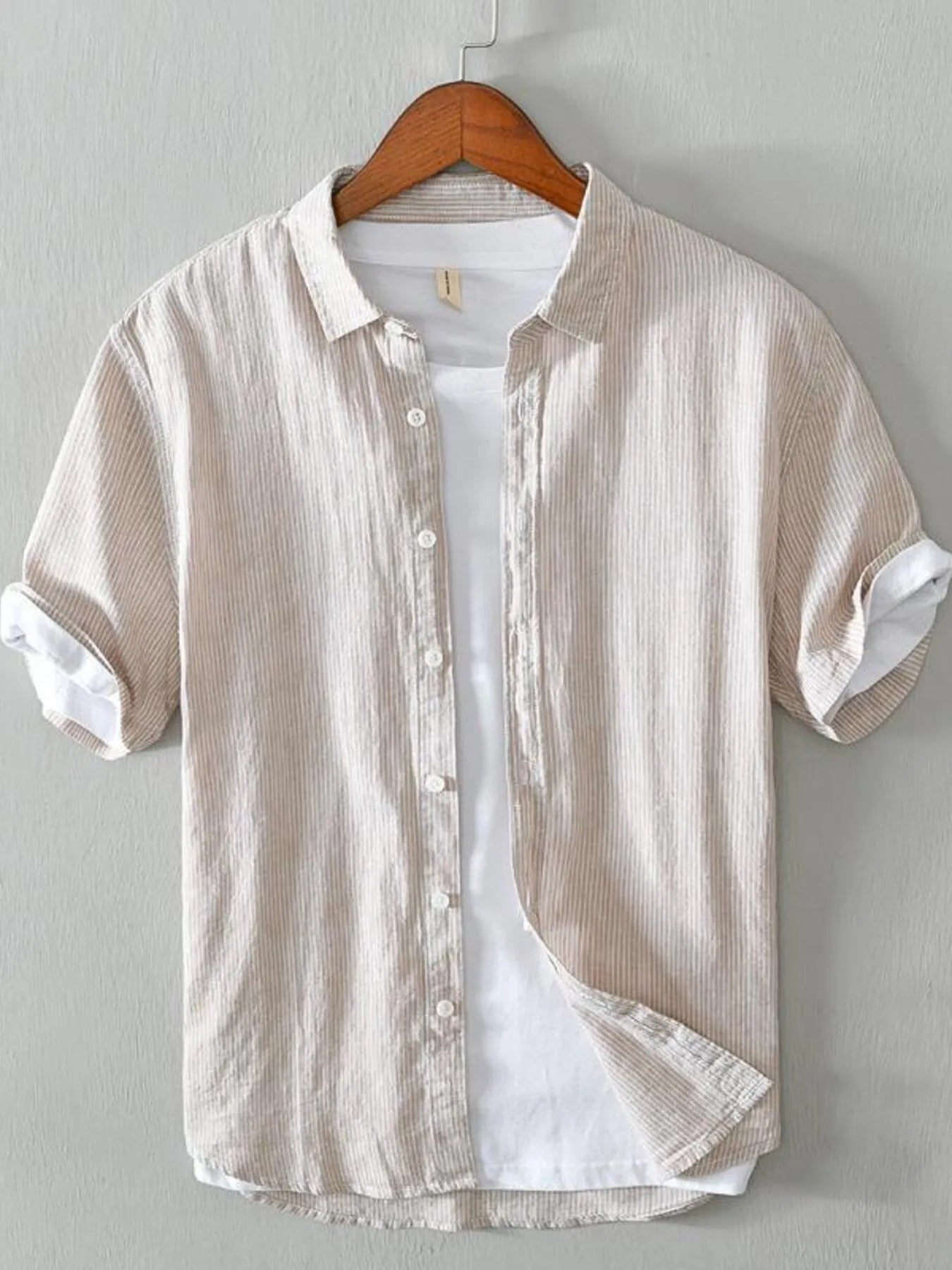 Men's Casual Striped Short Sleeve Shirt | Shirts Shirts from PHUNKYN