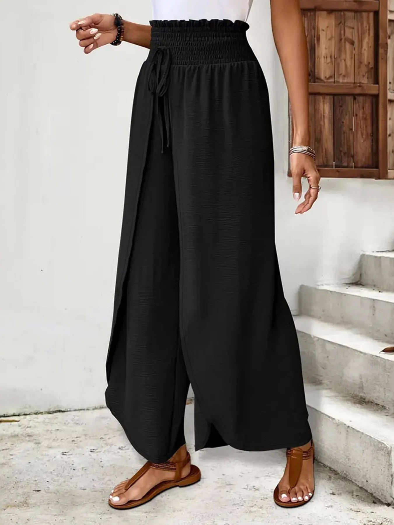 High-Waisted Side Slit Pants | Pants from PHUNKYN