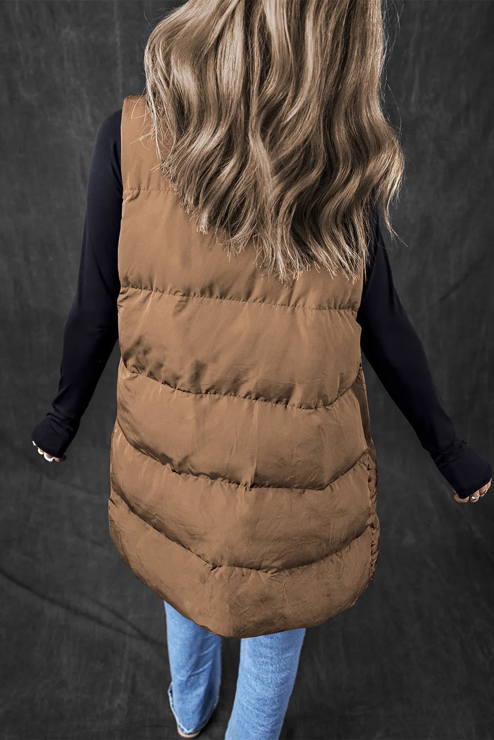 Pocketed Zip Up Vest Coat | Vests Vest Coat from PHUNKYN