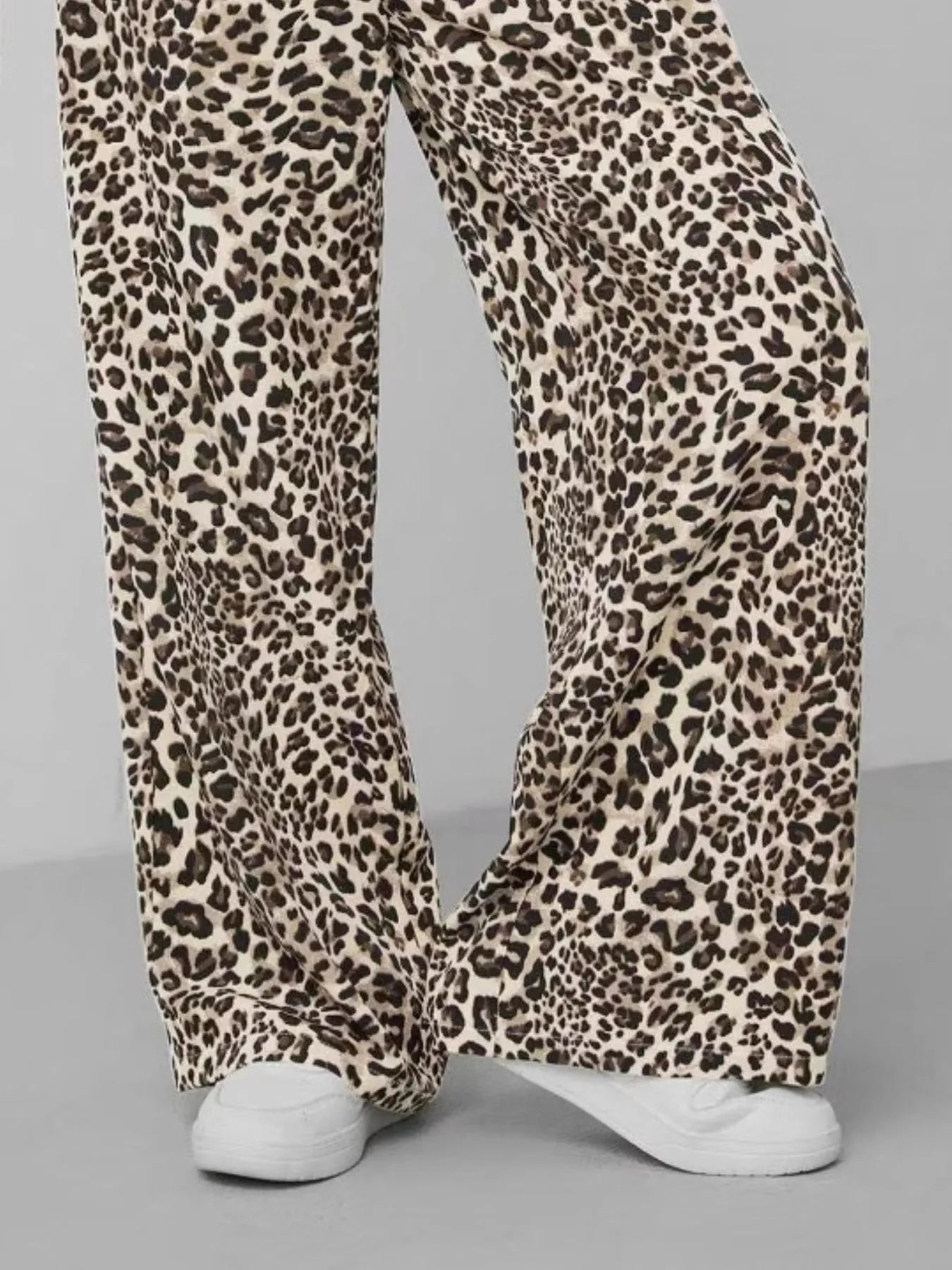 Leopard Print Wide Leg Pants | Trousers Wide Leg Pants from PHUNKYN