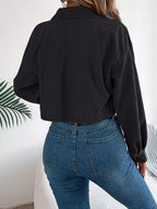 Corduroy Button-Up Dropped Shoulder Jacket | Coats & Jackets Jacket from PHUNKYN