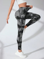 Tie-Dye High Waist Active Leggings | Leggings Leggings from PHUNKYN