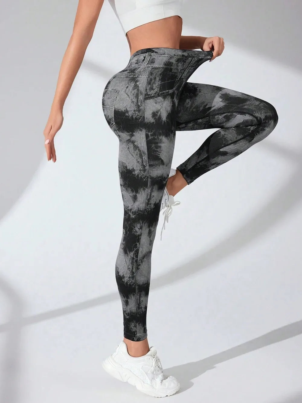 Tie-Dye High Waist Active Leggings | Leggings Leggings from PHUNKYN