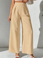 Wide Leg High Waist Pants | Trousers Women's Trousers from PHUNKYN