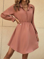 Button Front Long Sleeve Dress | Dresses Dress from PHUNKYN