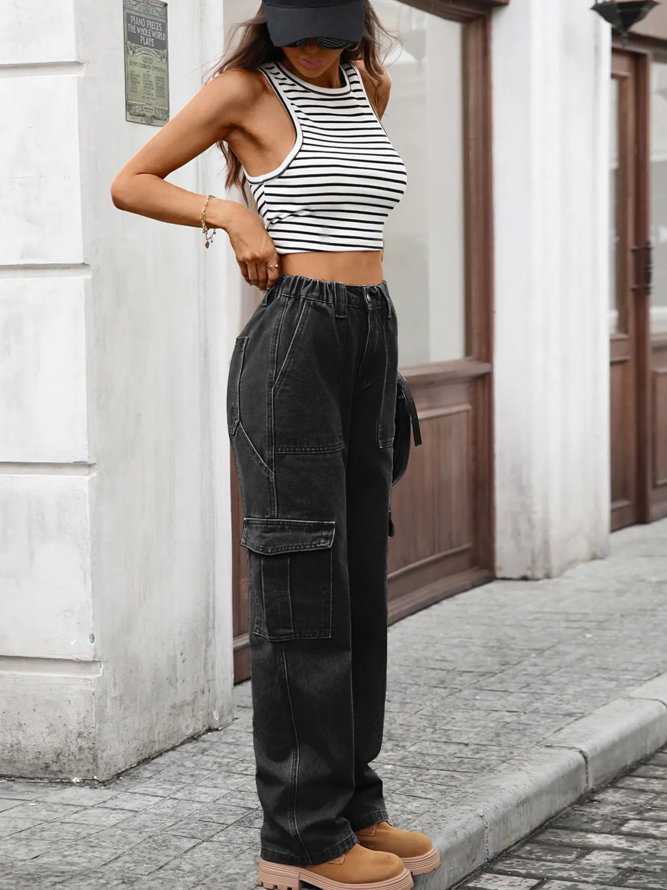 High-Waisted Cargo Jeans | Jeans Cargo Jeans from PHUNKYN