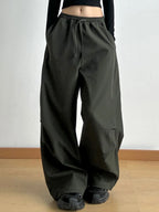 Wide Leg Pants with Drawstring Waist | Trousers Wide Leg Pants from PHUNKYN