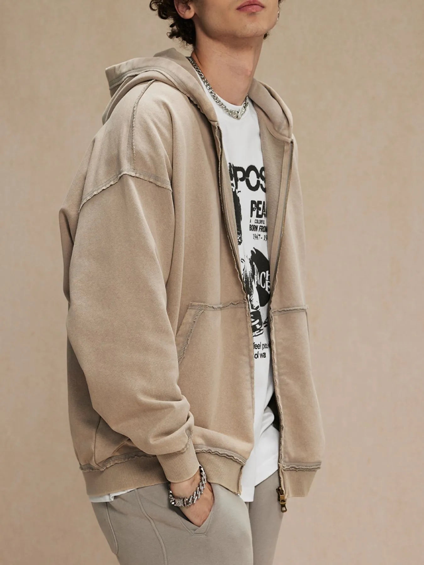 Men's Zip Up Long Sleeve Hoodie | Hoodies Hoodie from PHUNKYN