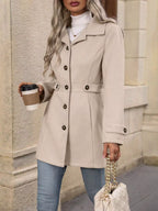 Button Up Long Sleeve Coat | Trench Coats Coat from PHUNKYN