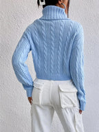 Cable-Knit Turtleneck Long Sleeve Sweater | Sweaters Sweater from PHUNKYN