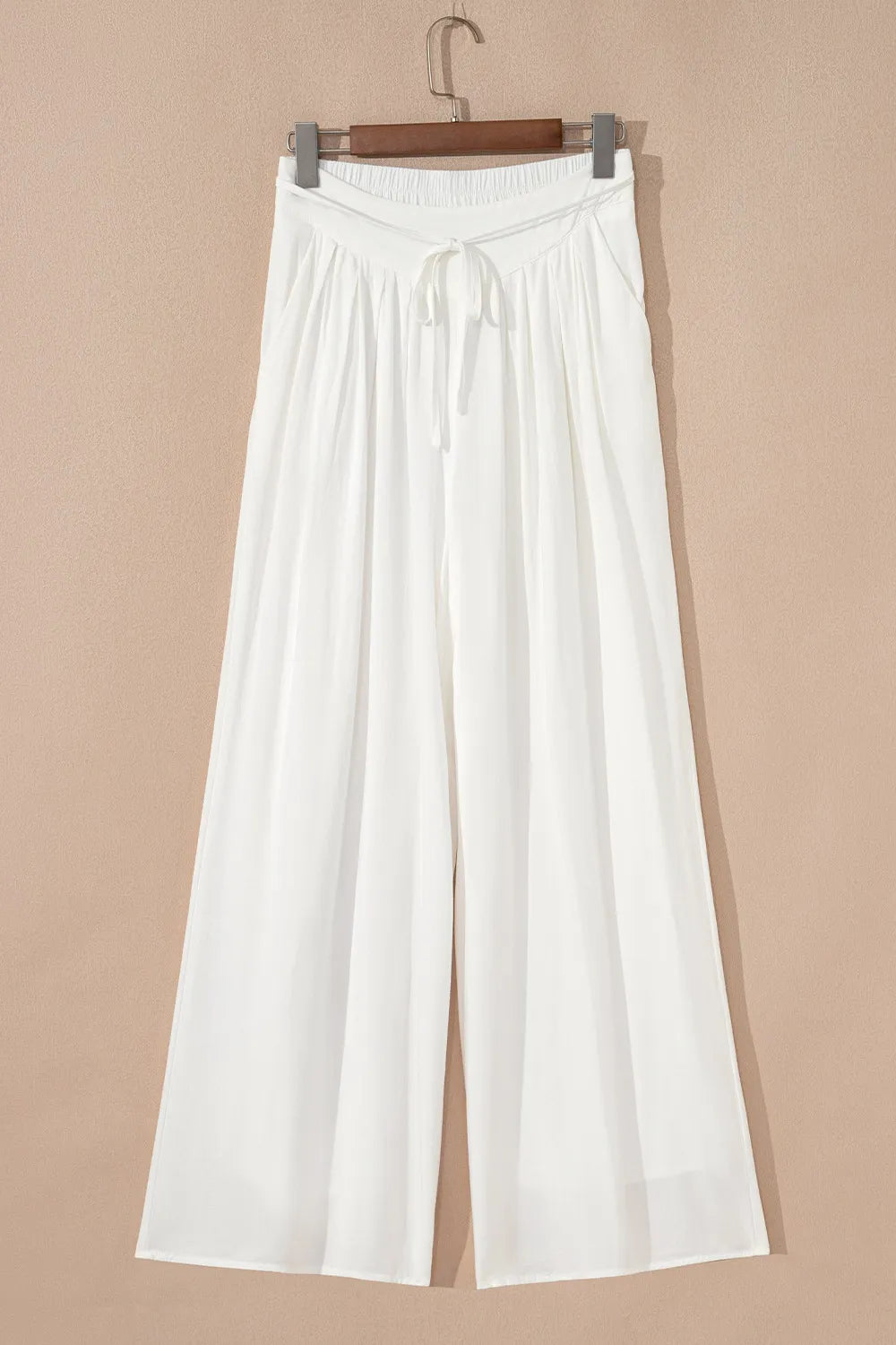 Flowy Wide Leg Pants with Drawstring Waist | Trousers Wide Leg Pants from PHUNKYN