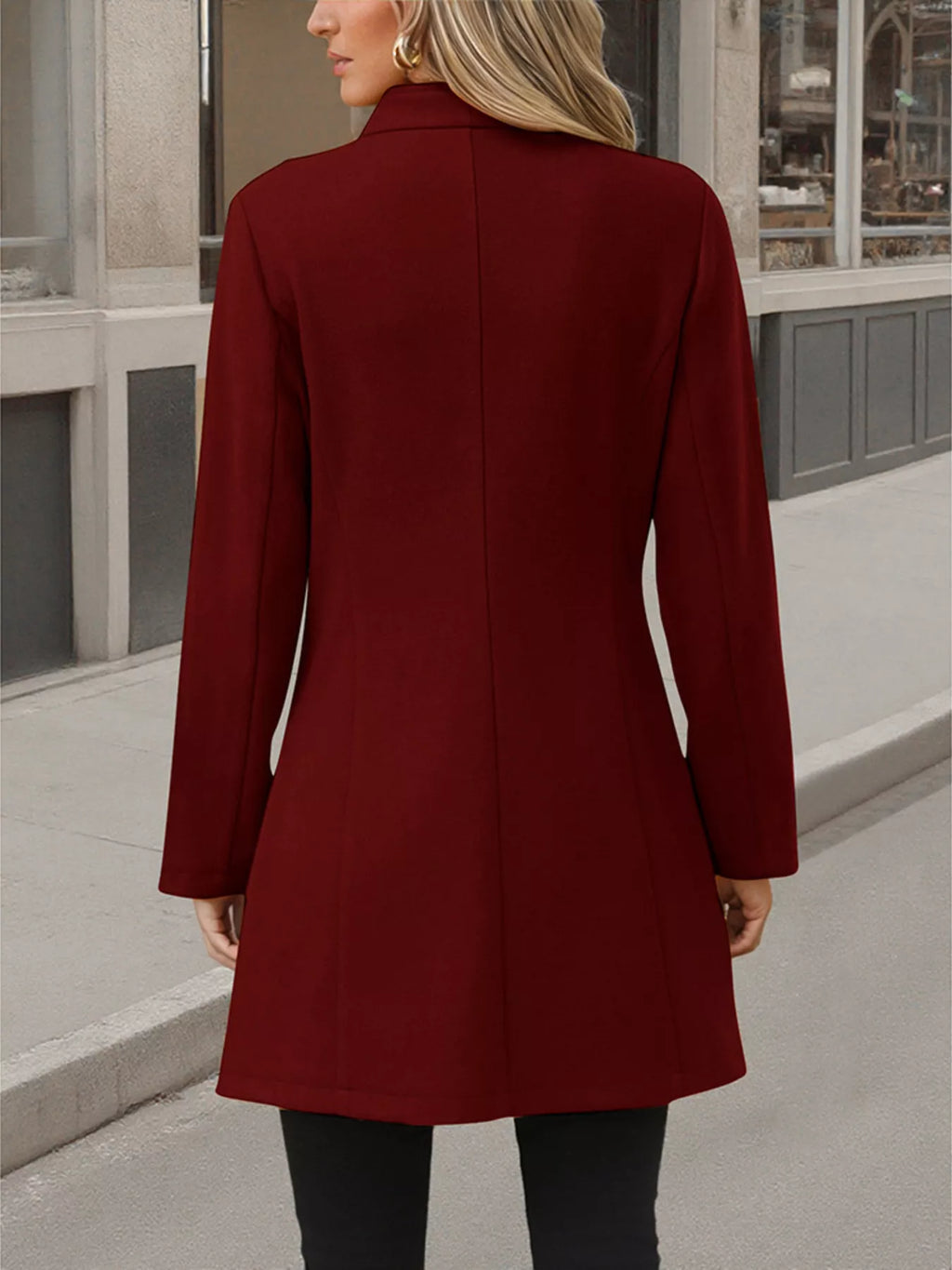 Button Up Long Sleeve Coat | Overcoats Coat from PHUNKYN