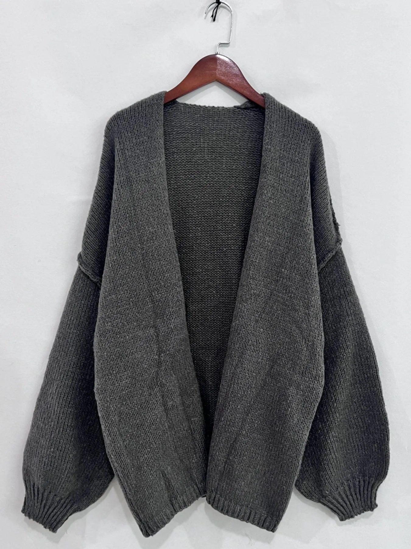 Open Front Dropped Shoulder Cardigan | Cardigans Cardigan from PHUNKYN
