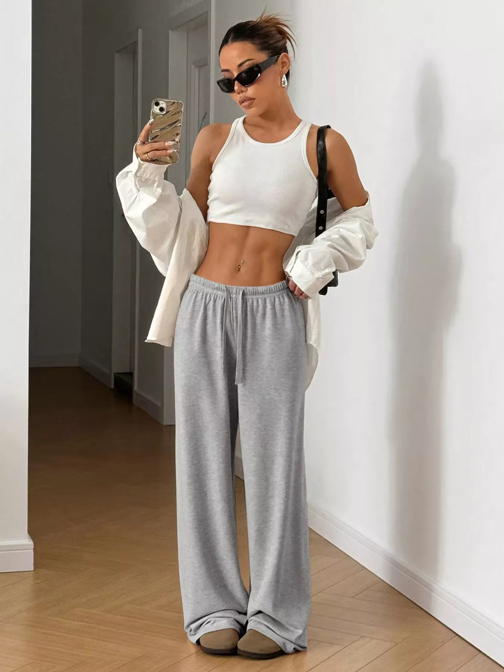 Drawstring Wide Leg Pants | Joggers Wide Leg pants from PHUNKYN