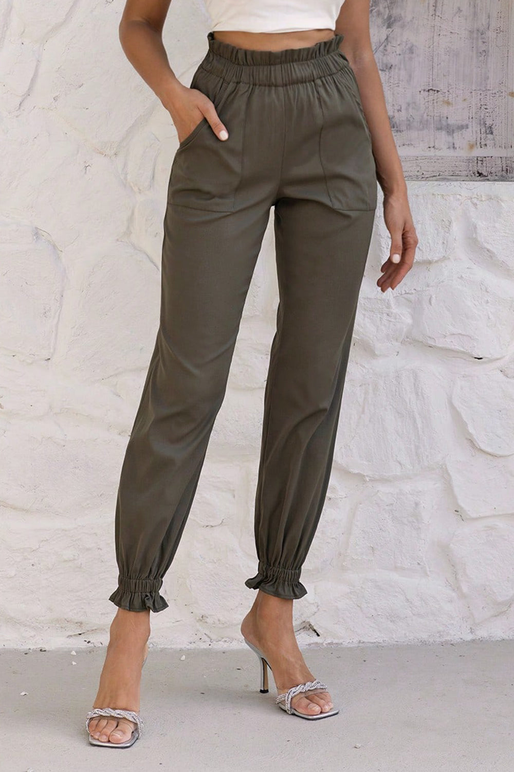 Paperbag Waist Pants with Pockets | Trousers Pants from PHUNKYN