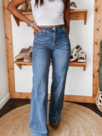 High-Waisted Wide Leg Jeans | Jeans Wide Leg Jeans from PHUNKYN