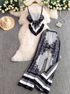 Tie Back Printed Cami and Pants Set | Outfit Sets Top and Pants Set from PHUNKYN