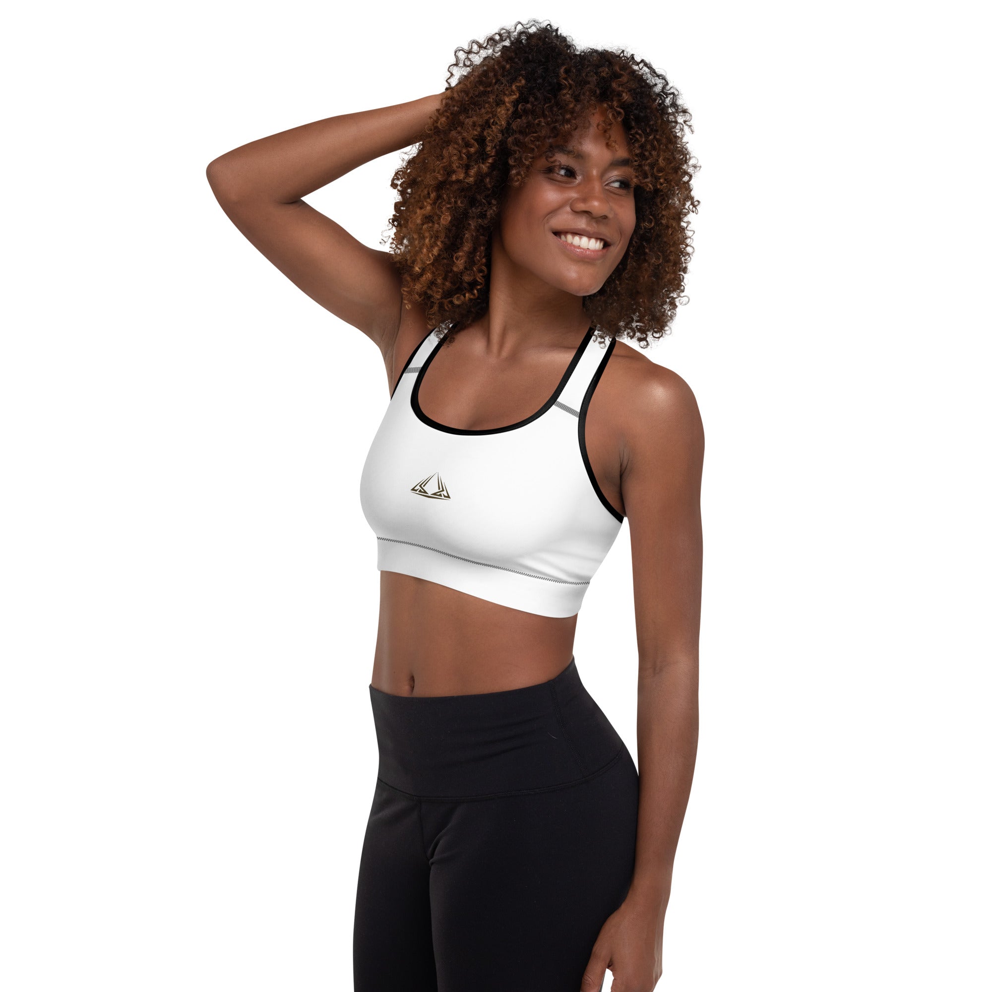 PHUNKYN Padded Sports Bra (White) | Sports Bras Sports Bra from PHUNKYN