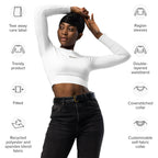 PHUNKYN Athletic Long-sleeve Crop Top (White) | Crop Tops Crop Top from PHUNKYN