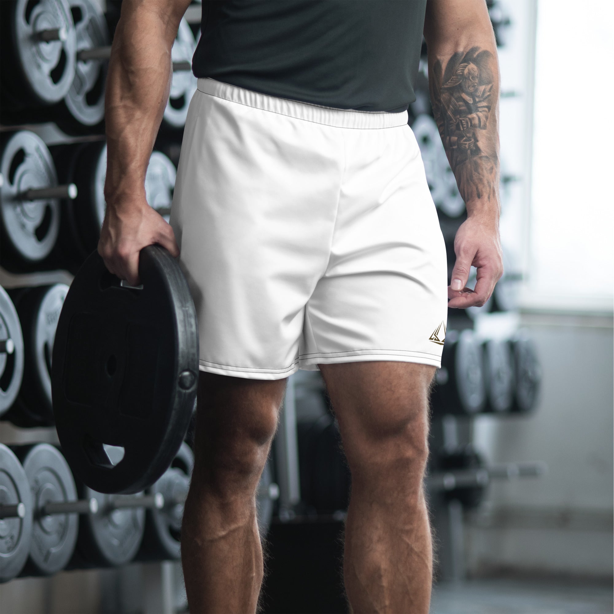 PHUNKYN Athletic Long Shorts (White) | Shorts T-Shirt from PHUNKYN