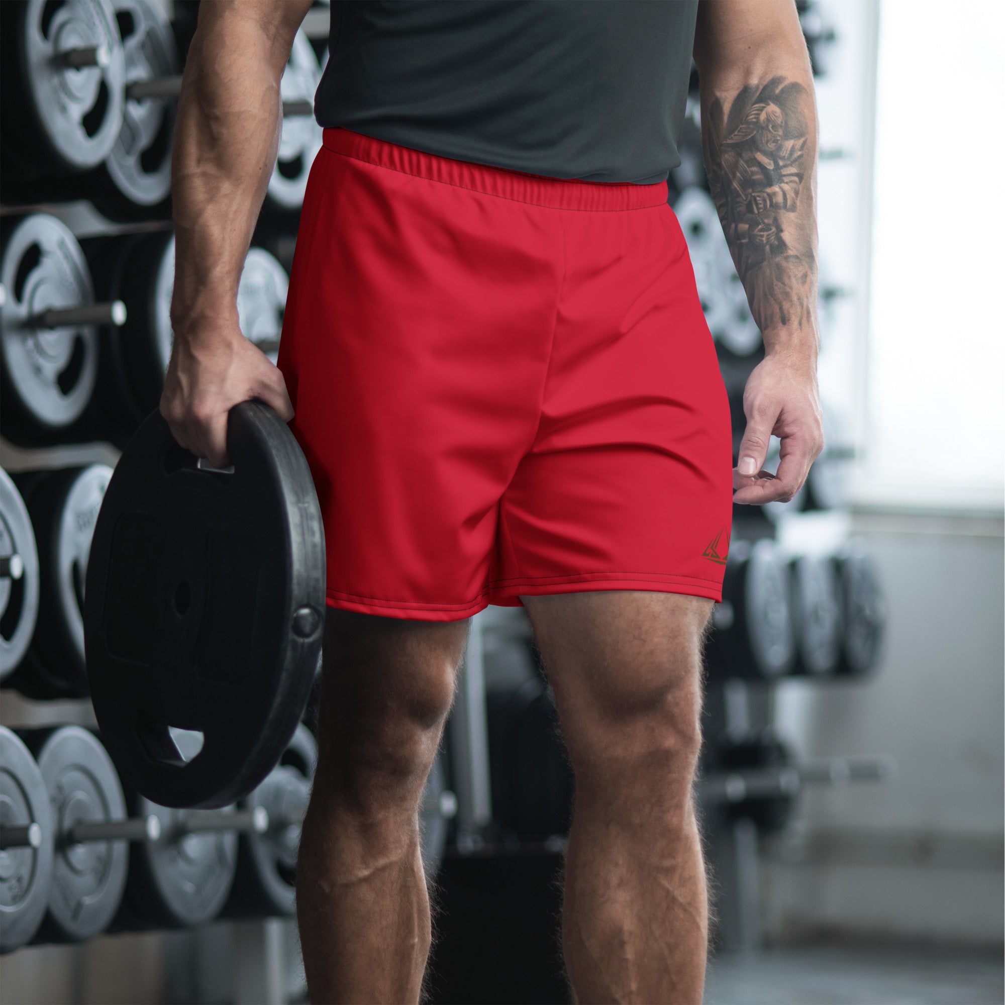 PHUNKYN Athletic Long Shorts (Red) | Shorts Shorts from PHUNKYN