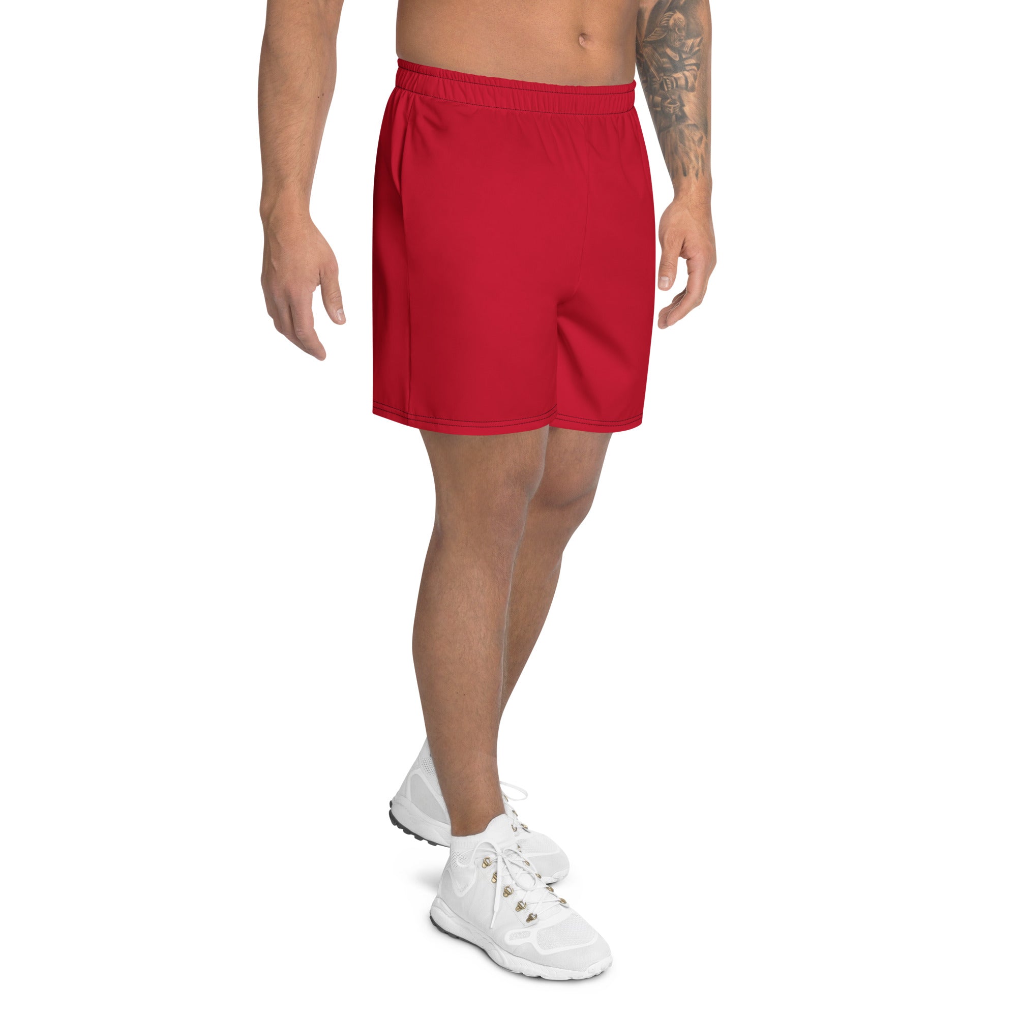 PHUNKYN Athletic Long Shorts (Red) | Shorts Shorts from PHUNKYN