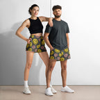 PHUNKYN Distressed Smiley Athletic Shorts | Shorts Shorts from PHUNKYN