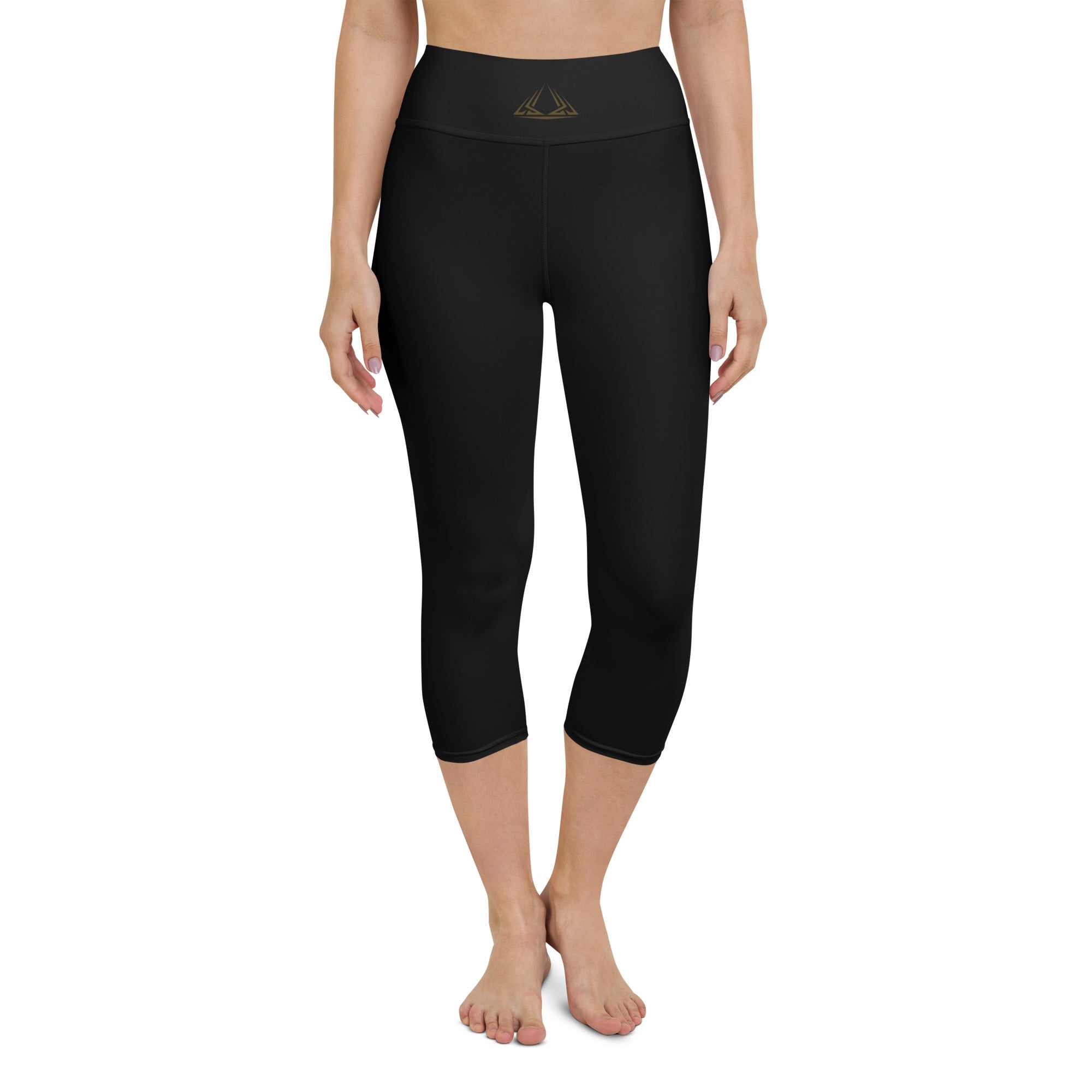 PHUNKYN High Waist Yoga Capri Leggings (Black) | Leggings Leggings from PHUNKYN