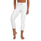 PHUNKYN High Waist Yoga Capri Leggings (White) | Leggings Leggings from PHUNKYN