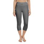 PHUNKYN High Waist Yoga Capri Leggings (Grey) | Leggings Leggings from PHUNKYN