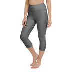 PHUNKYN High Waist Yoga Capri Leggings (Grey) | Leggings Leggings from PHUNKYN