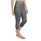 PHUNKYN High Waist Yoga Capri Leggings (Grey) | Leggings Leggings from PHUNKYN