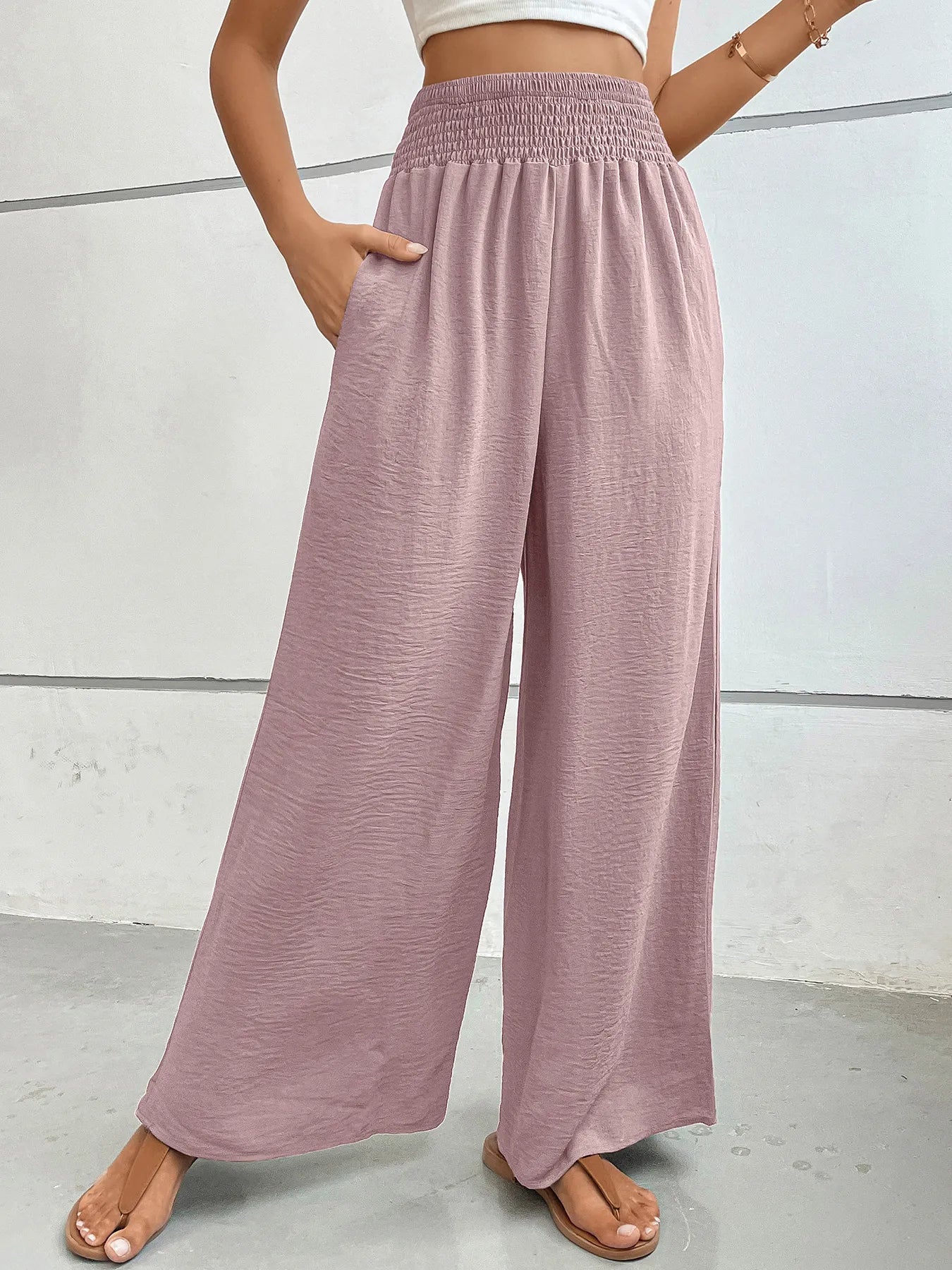 High-Waisted Wide Leg Pants | Trousers Pants from PHUNKYN