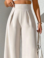 Wide Leg High Waist Pants | Trousers Women's Trousers from PHUNKYN