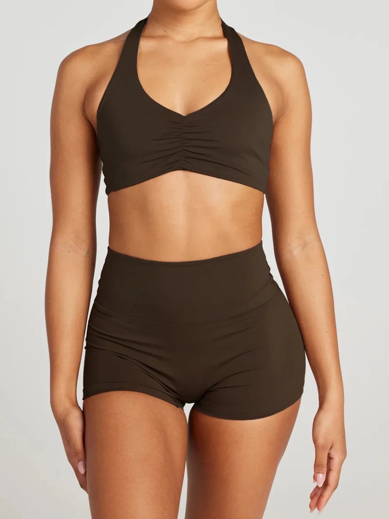 Halter Neck Cami and Shorts Active Set | Activewear Cami and Shorts from PHUNKYN