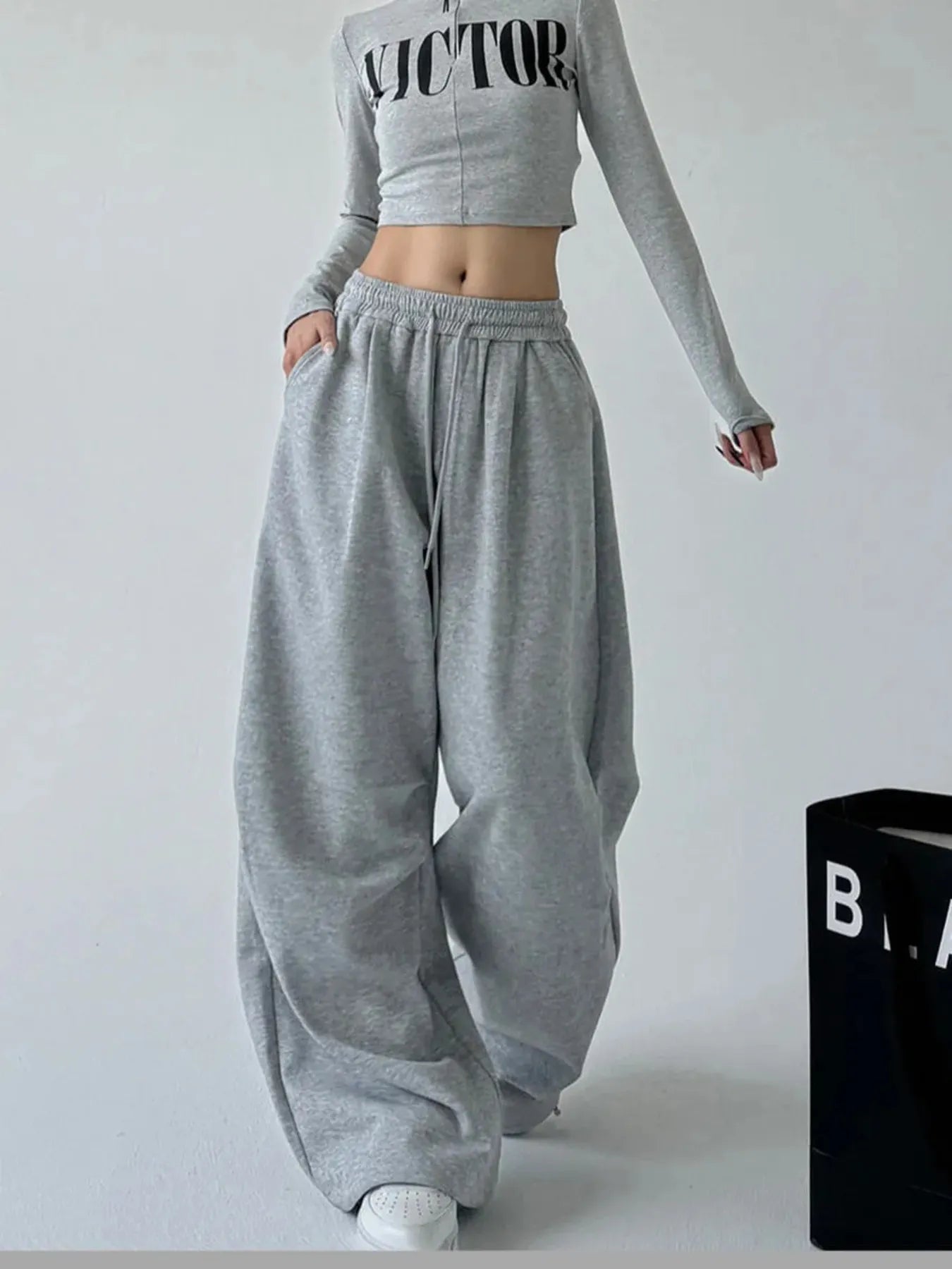 Oversized Wide Leg Drawstring Pants | Trousers Oversized Wide Leg Pants from PHUNKYN