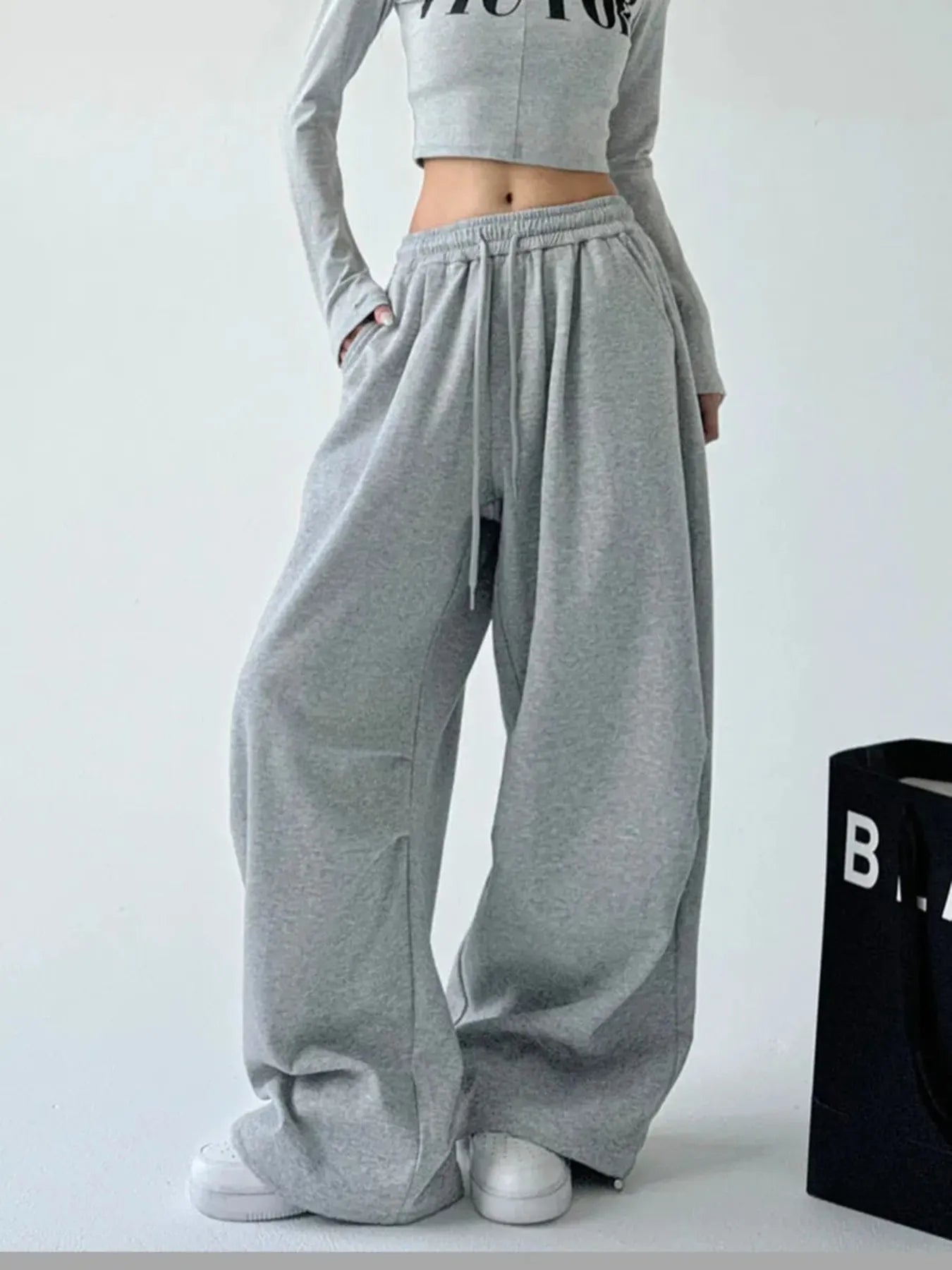 Oversized Wide Leg Drawstring Pants | Trousers Oversized Wide Leg Pants from PHUNKYN