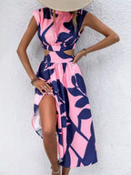 Cutout Printed Sleeveless Dress | Dresses Dress from PHUNKYN