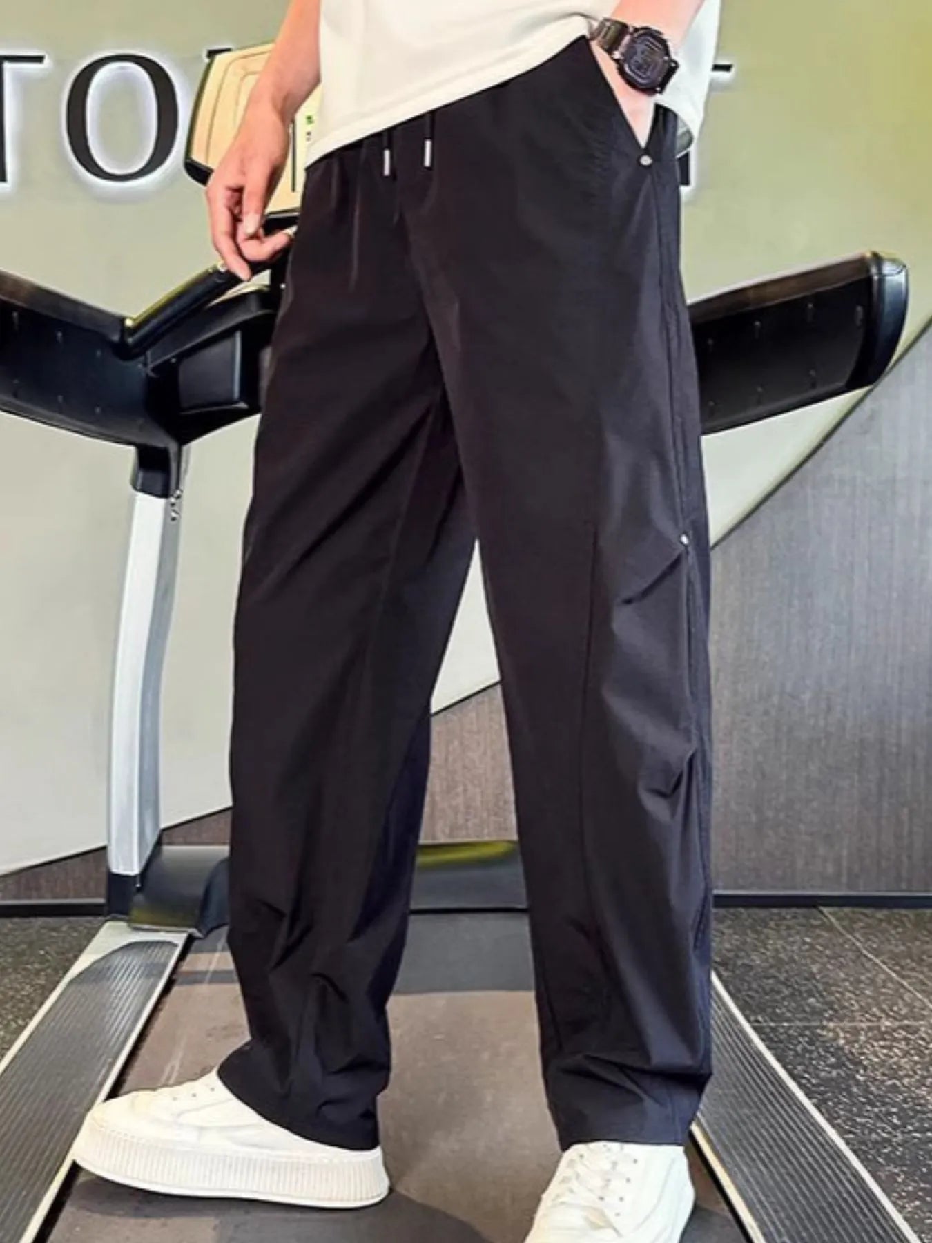 Men's Drawstring Wide Leg Pants | Joggers Wide Leg pants from PHUNKYN