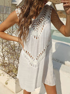 Crochet Detail Beach Cover Up Dress | Cover Ups Cover up from PHUNKYN