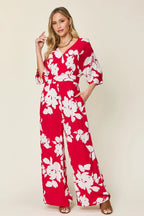 Printed Tie Back Wide Leg Jumpsuit | One-Pieces Jumpsuit from PHUNKYN
