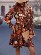 Floral Print Flounce Sleeve Dress | Dresses Dress from PHUNKYN