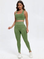 Scoop Neck Wide Strap Top and Pants Active Set | Outfit Sets Top and Pants from PHUNKYN