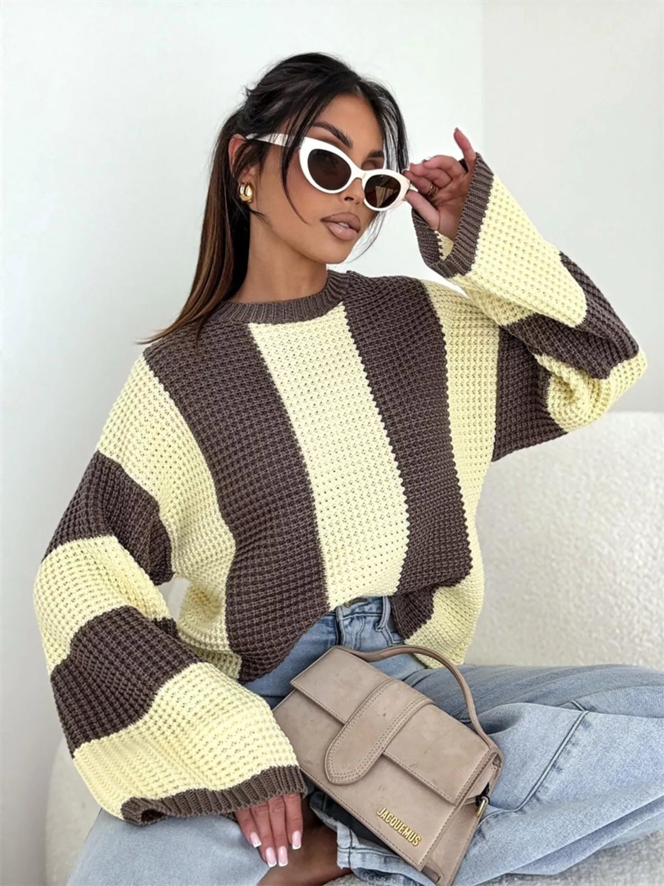 Color Block Long Sleeve Sweater | Sweaters Sweater from PHUNKYN