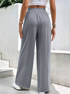 High Waist Wide Leg Pants with Pockets | Trousers Wide Leg Pants from PHUNKYN