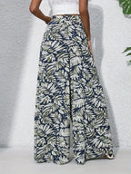 Printed High Waist Wide Leg Pants | Trousers Wide Leg Pants from PHUNKYN