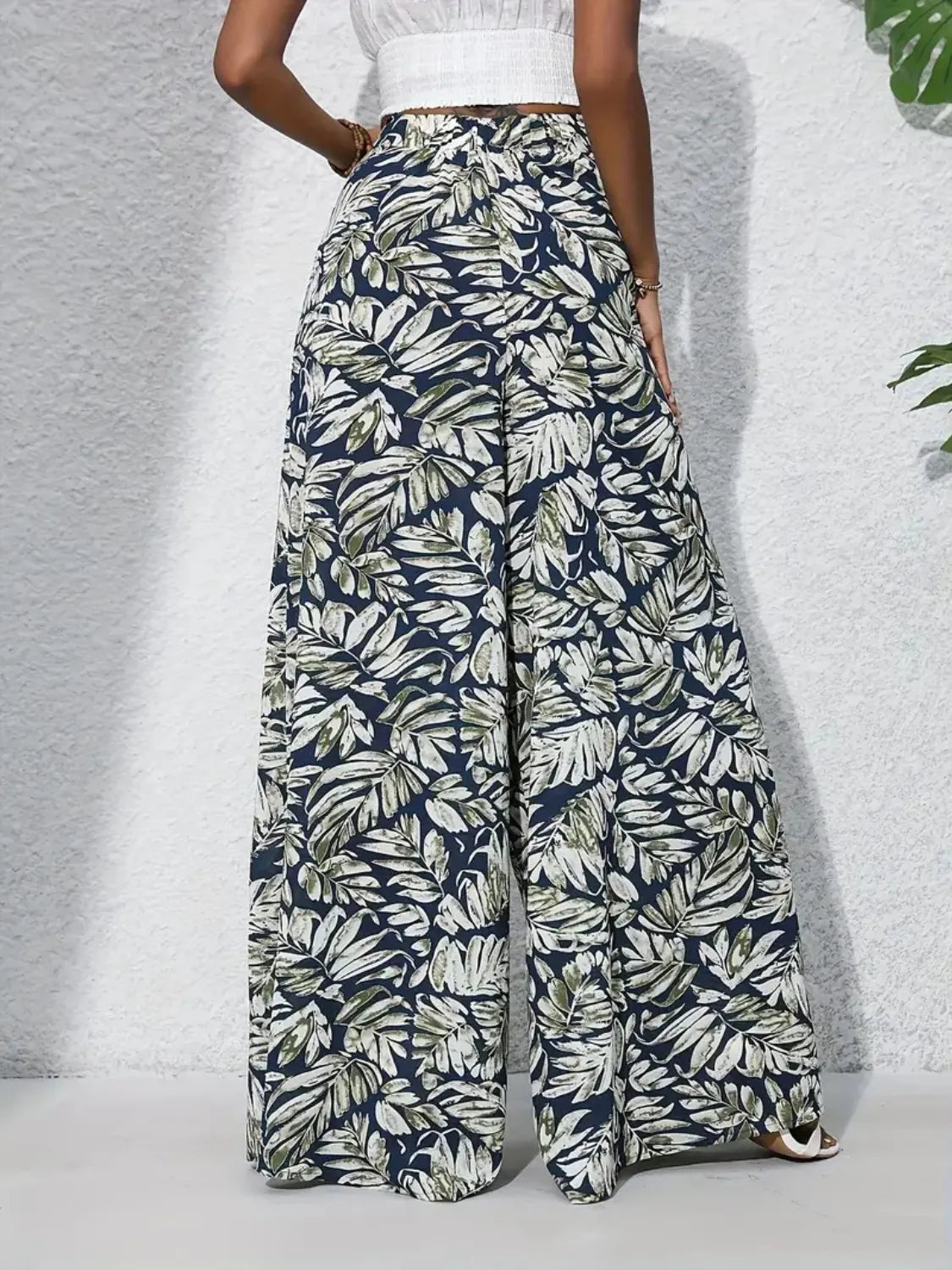 Printed High Waist Wide Leg Pants | Trousers Wide Leg Pants from PHUNKYN