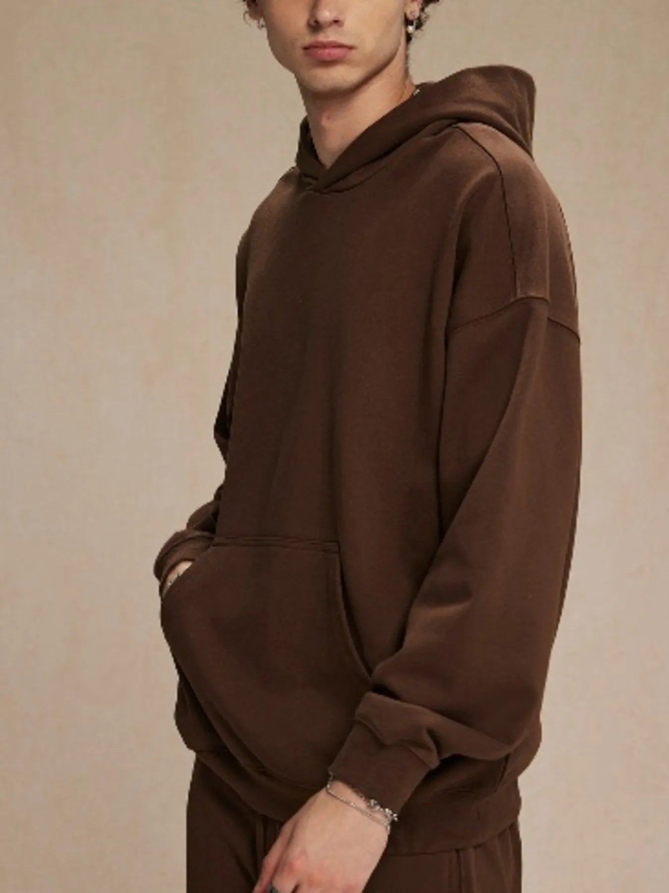 Men's Oversized Long Sleeve Hoodie with Kangaroo Pocket | Hoodies Hoodie from PHUNKYN