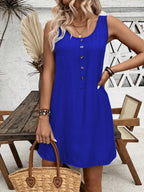 Round Neck Wide Strap Dress | Dresses Dress from PHUNKYN